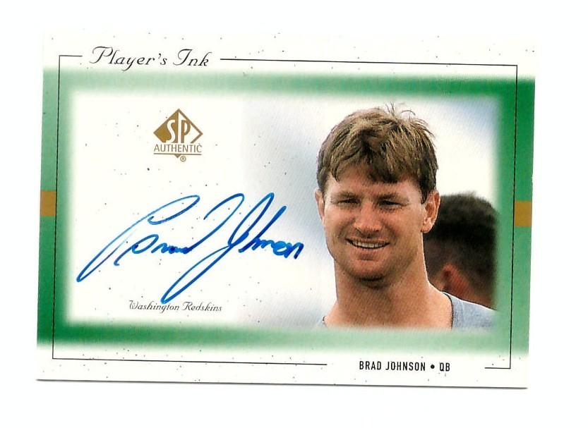 1999 SP Authentic Players Ink BJ-A Brad Johnson Auto Minnesota Vikings Card!!