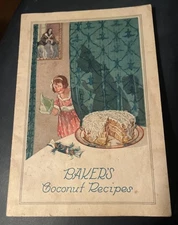 Antique 1922 Baker’s Coconut Recipes Booklet Advertising Cookbook Ephemera