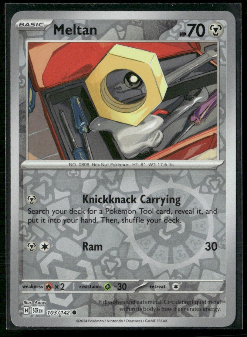 Meltan SV07: Stellar Crown 103/142 Reverse Holo NM