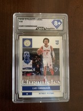 Panini 2021-22 Chronicles Cade Cunningham Rookie #50 Pistons Sapphire Graded 8+
