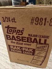 1987 Topps Baseball Rack Pack CASE Factory Sealed 3/24ct #981-87 Unsearched!!