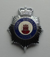 Obsolete Royal Gibraltar Police Helmet Plate - Cap Badge