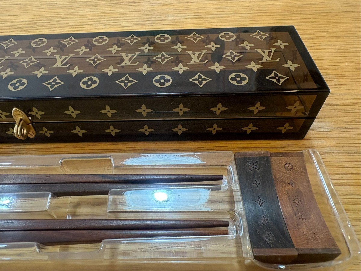 LOUIS VUITTON Chopsticks pair Monogram LV Japan 25th Anniversary