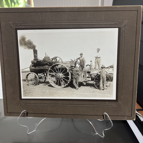 FOTO DE TRACTOR DE GRANJA DE VAPOR VINTAGE Iowa 5/7”. Cuadro W