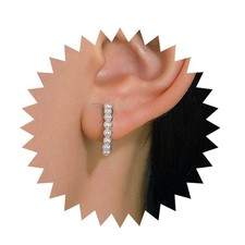 Bohemian Pearl Circle Stud Earrings Silver Pearl Hoop Earrings Small Pearl Geome