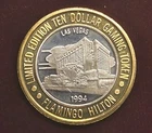 1994 Flamingo Hilton Las Vegas Casino Nevada Gaming Token .999 Fine Silver Coin