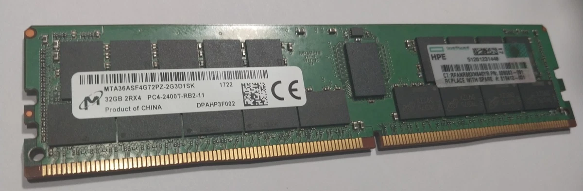 PC4-19200 (DDR4-2400) Bus Speed Server RAM 32 GB Capacity per