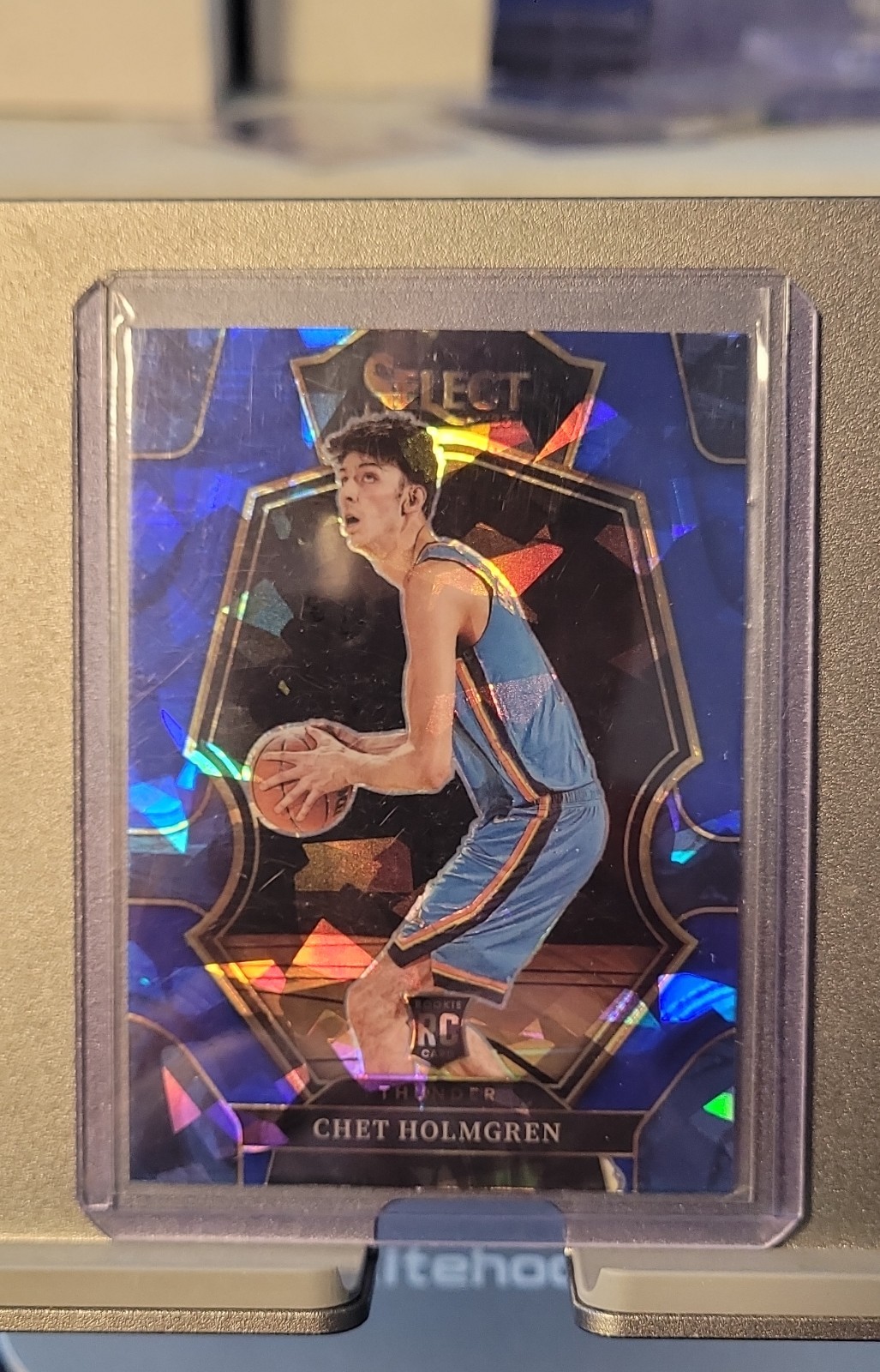 2022-23 Panini Select - Premier Level Chet Holmgren #196 Blue Cracked Ice Prizm