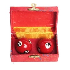 2Pcs Chinese Health Exercise Stress Baoding Balls Relaxation Therapy YIN YANG...