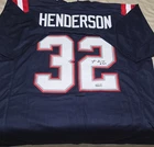 TreVeyon Henderson New England Patriots Custom Signed Football Jersey #32 SWAU