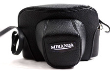 VINTAGE MIRANDA SENSOREX SOFT BLACK LEATHER CAMERA CASE WITH STRAP
