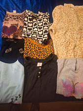 Girls Clothing Lot Size 10/12 Multicolor Leopard Animal Print 