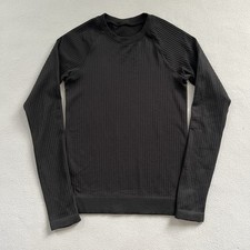 Lululemon Colour Rib Solid Black Thumbhole Rest Less Pullover Long Sleeve Top 2