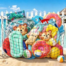 Extra Large Pool Toy Float Storage Net, 71'' 47'' Hanging Swimming Pool Toy O...