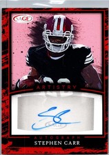 2022 SAGE Artistry #A-SC2 Stephen Carr Autographs Red