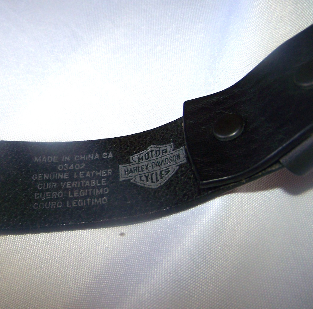 Harley-Davidson Cycles Black Genuine B/S Weaved Leather Belt Size Large 38-42 View 5