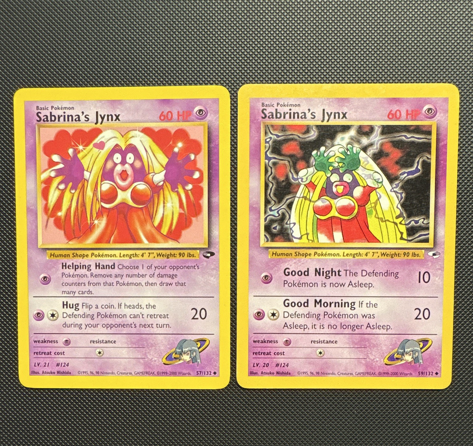 Pokemon TCG Gym Heroes Sabrina's Jynx 2-Card Lot 57/132 59/132 Unlimited