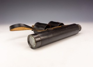 Vintage Watkins & Hill London Three Drawer Telescope In Original Leather Case