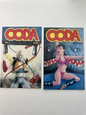 Coda #1 & #2 Reprint Lot 1986 Science Fiction Adventure