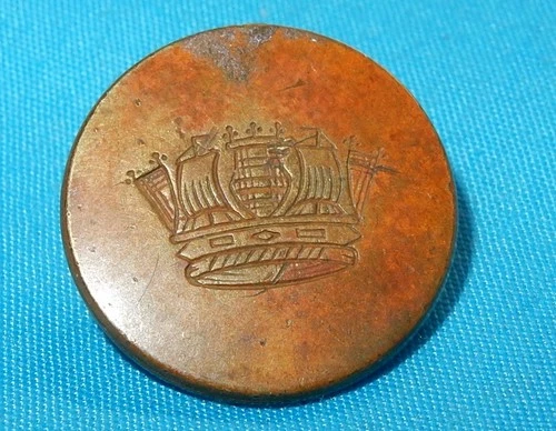 WW1 ERA RND ROYAL NAVAL DIVISION MILITARY NAVY UNIFORM BUTTON WORLD WAR I
