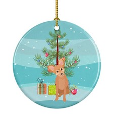 Chihuahua Fawn Christmas Ceramic Ornament WDK2979CO1