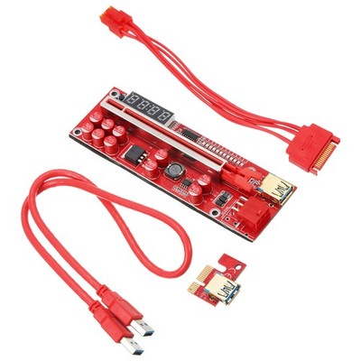 V013 PRO PCI-E 1X to 16X Graphics Card Express Extender Riser 16A Power Supply