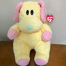 TY Baby VTG 1999 Pillow Pal “Dogbaby” Pastel Puppy Dog Plush w/ Internal Rattle