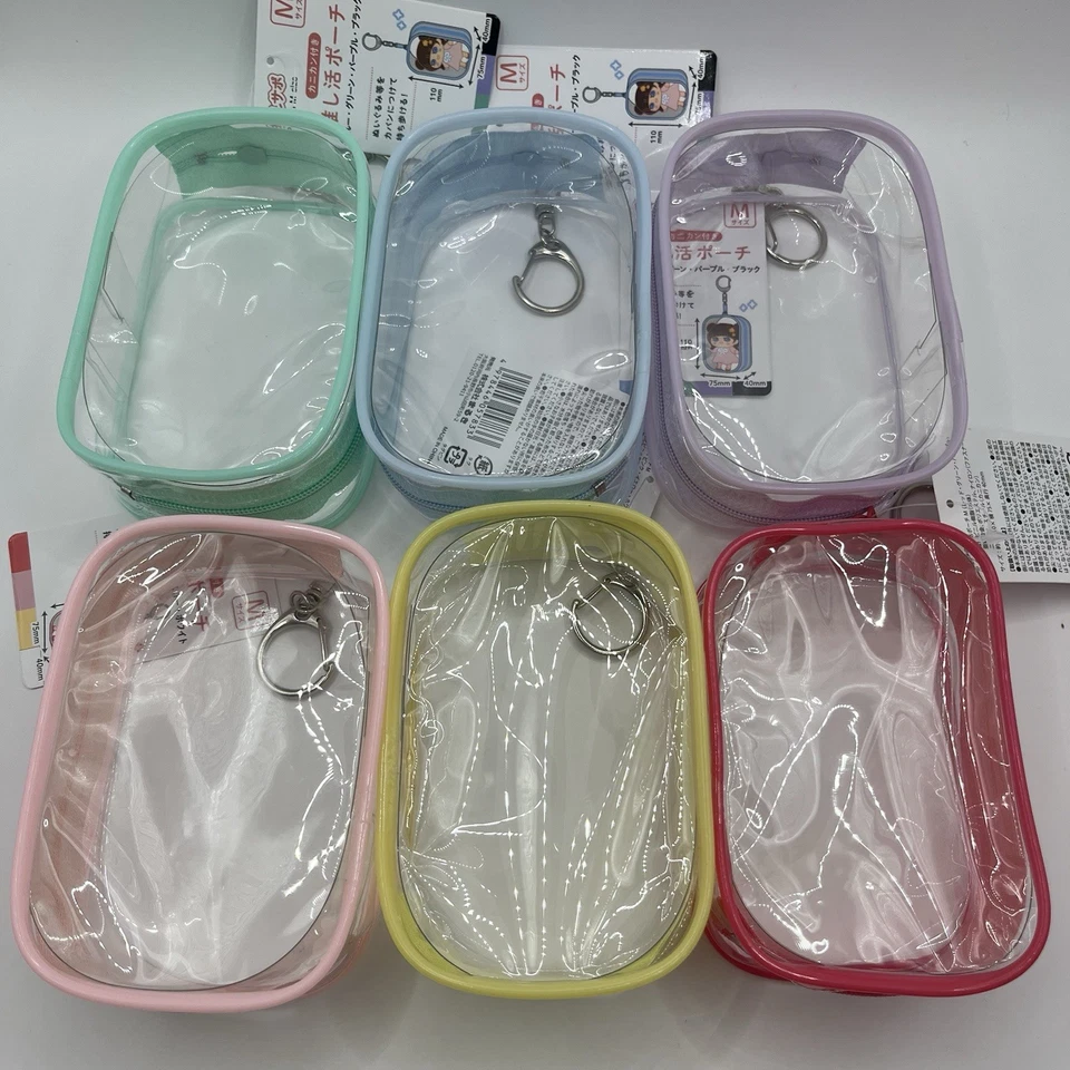 Seria Plush Clear Pouch Oshikatsu Pouch Set of 6 Japan Exclusive M Size - Image 2 of 4