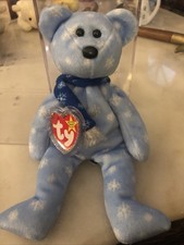 Ty Beanie Babies 1999 Holiday Teddy Bear Plush Toy - Blue