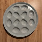 Homer Laughlin Fiesta Ware Sky Blue 12 Slot Deviled Egg Plate New