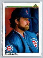1990 Upper Deck #109b Rick Sutcliffe