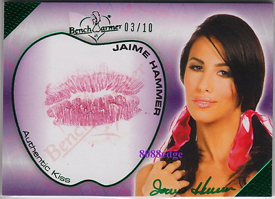 2012 HOT FOR TEACHER LIP KISS AUTO: JAIME HAMMER #3/10 AUTOGRAPH PENTHOUSE PET