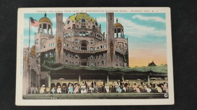 alte Postkarte, Marlborough Blenheim Hotel, Atlantic City, New Jersey um 1900