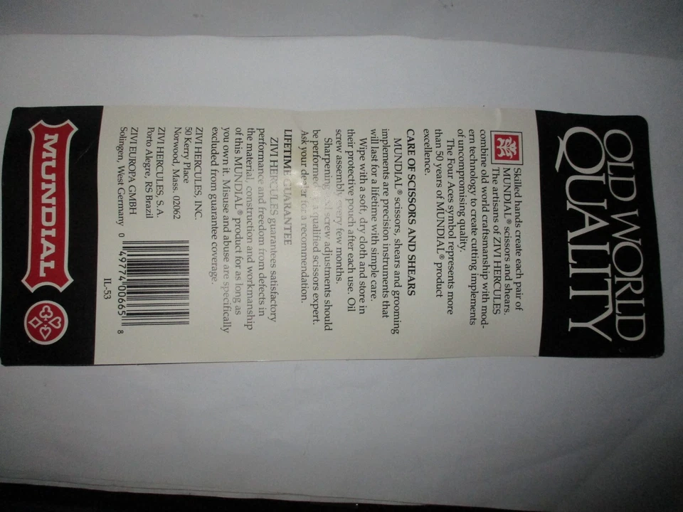 Mundial Pinking Shears 665-81/2 Quality Made NOS - Image 3 of 4