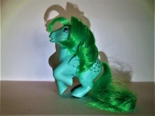 Vtg My Little Pony GI MELODY Pegasus Hasbro 1983 Metallic Green Musical Notes