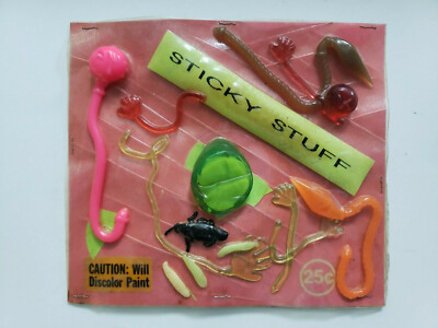 Vintage Sticky Stuff Old Gumball Vending Machine Display Card #202