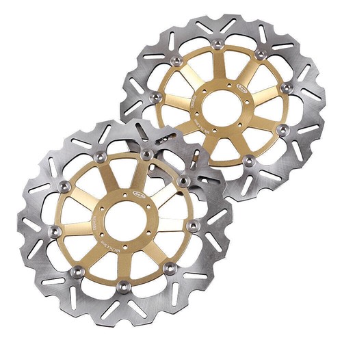 Front Brake Disc Rotors Set Fit For Honda CBR900RR 1998-1999 Left Right Gold New - Picture 2 of 6