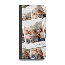 Personalised Photo Vegan Leather Flip iPhone Case for iPhone 14 13 12 11