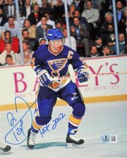 BERNIE FEDERKO SIGNED ST LOUIS BLUES 8X10 PHOTO RED WINGS AUTOGRAPH BAS J60