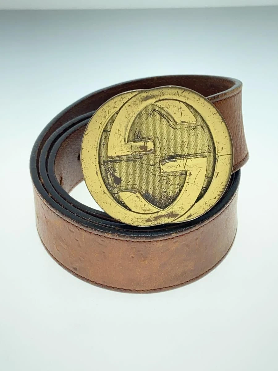 Ceinture GUCCI cuir marron homme 114649 occasion