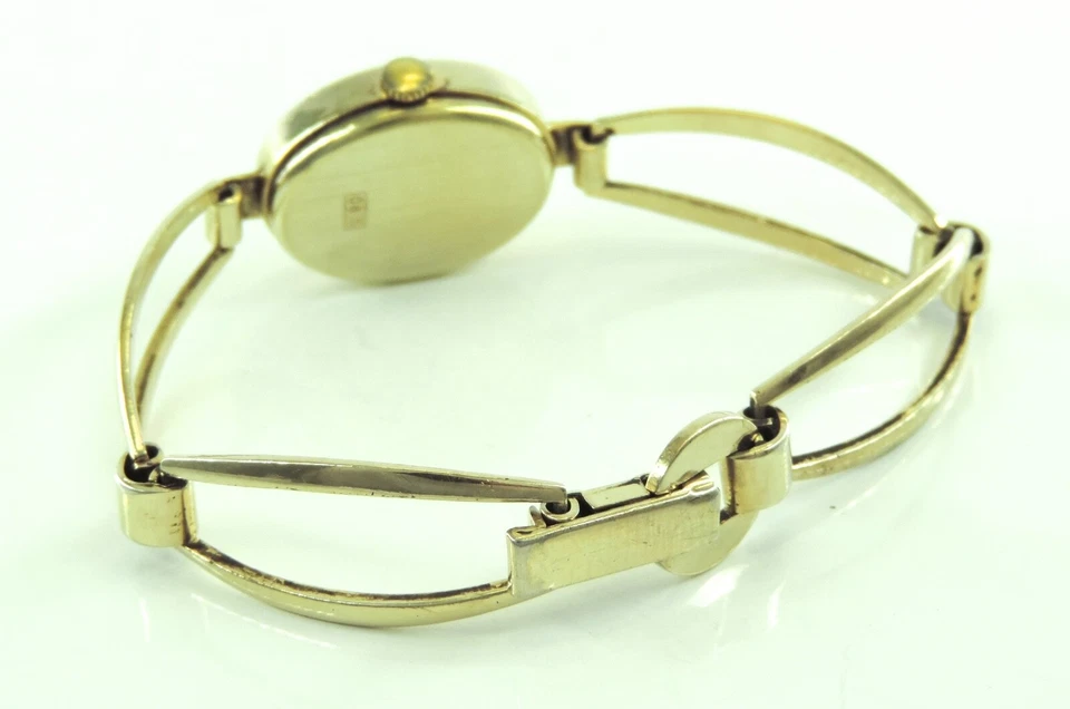 Junghans 17 Jewels Damenuhr/ Handaufzug / 835er Silber vergoldet/ Vintage - Bild 3 von 4