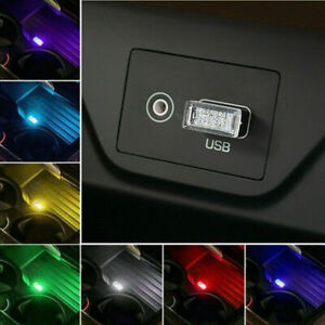 1Pcs USB LED Car Interior Lamp Neon Atmosphere Ambient Light Bulb Accessories