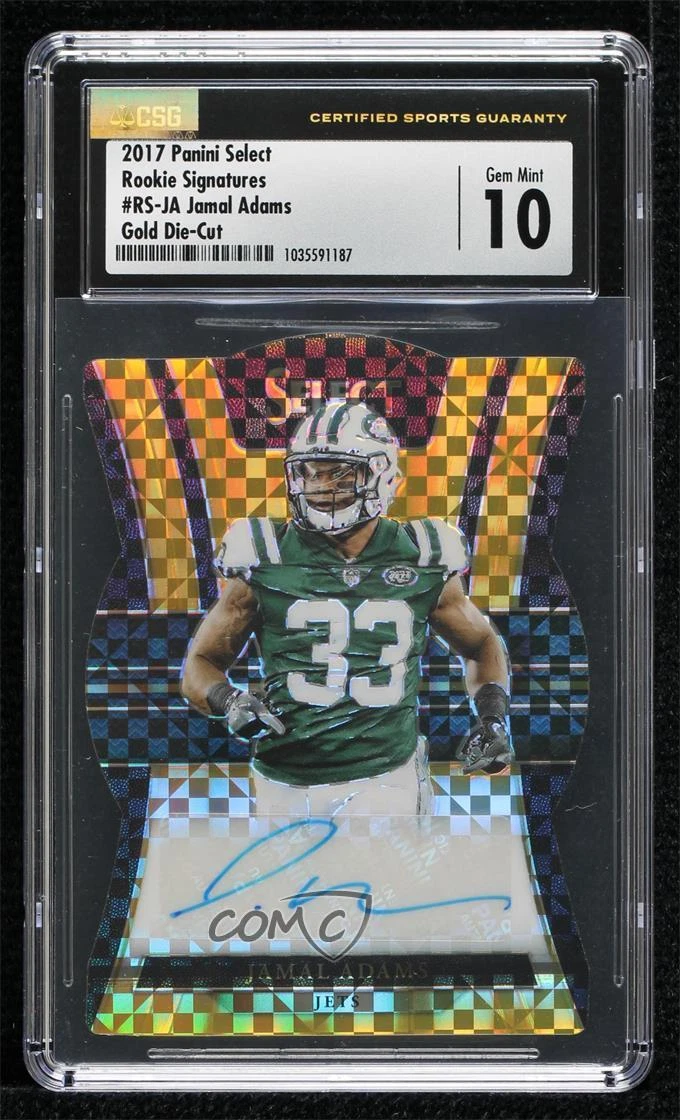Jamal Adams Panini Select Rookie Signatures Prizm #RSJA Die-Cut Tie-Dye