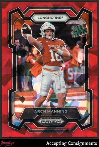2024 Panini Prizm Draft Picks Red Ice #192 Arch Manning Rated Prospect ROOKIE