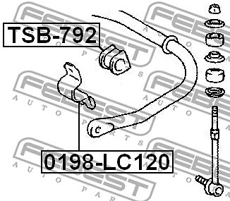 TSB-792 FEBEST Stabiliser Mounting for LEXUS,TOYOTA,TOYOTA (FAW)
