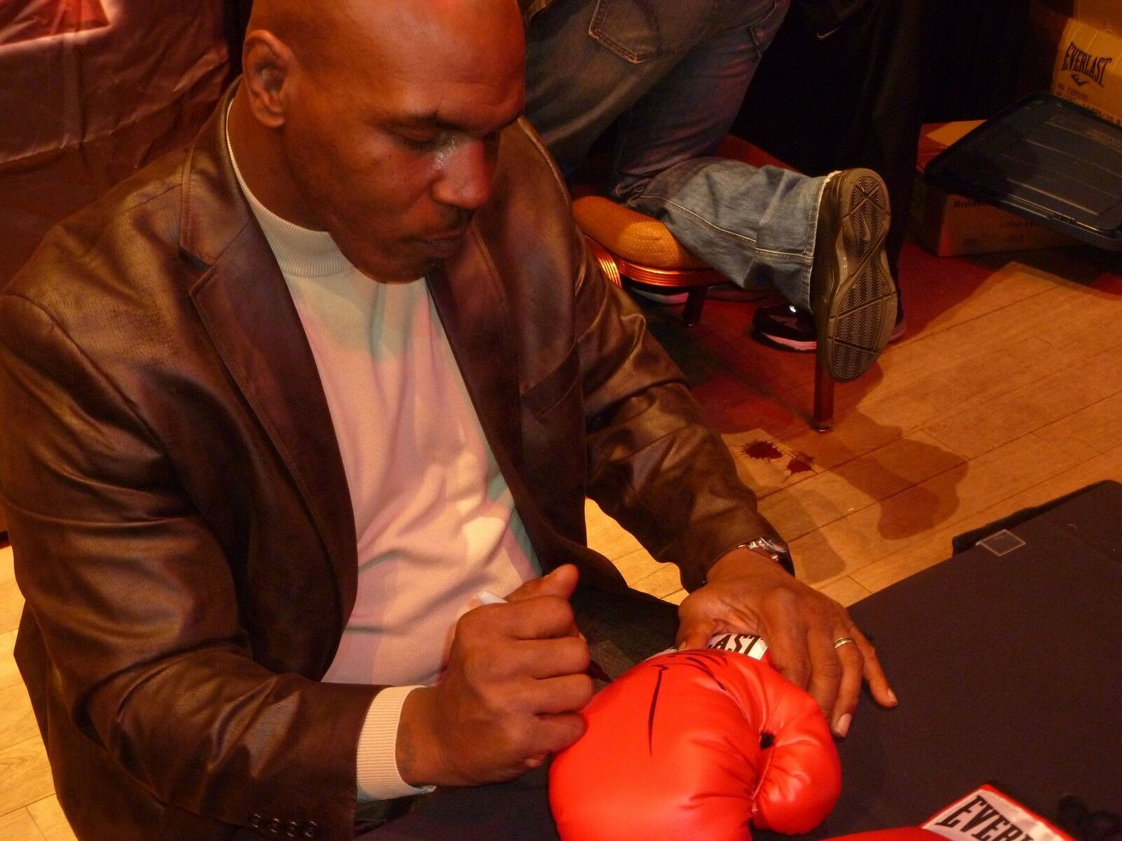 Mike Tyson Signed Everlast Boxing Glove PSA/DNA COA w/ HOF 2011 & IRON Auto'd R view 3