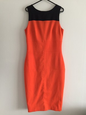 orange zip up dress