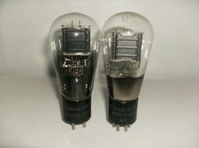 LOT OF 2 - 47 TUNG-SOL , BRUNSWICK ENGRAVED GLOBE RADIO TUBES