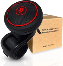 Black Platinum Power Handle Car Steering Wheel Suicide Spinner Accessory Knob