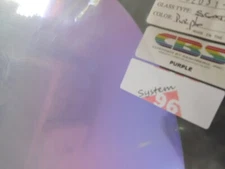 Dichroic Glass:CBS 96 COE Purple on Thin Clear - 3"Sq